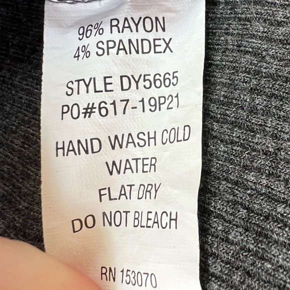 NWOT Popular 21 Grey Ribbed Short Sleeve Tee Shirt Rounded Hem Mini Dress Small - Picture 4 of 5